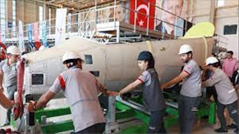 HÜRJET Projesi´nde üretilen ilk ön gövde montaj hattına taşındı