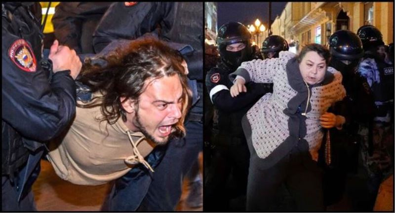 Rusya´da seferberlik karşıtları sokağa döküldü: Bin 300´den fazla gözaltı