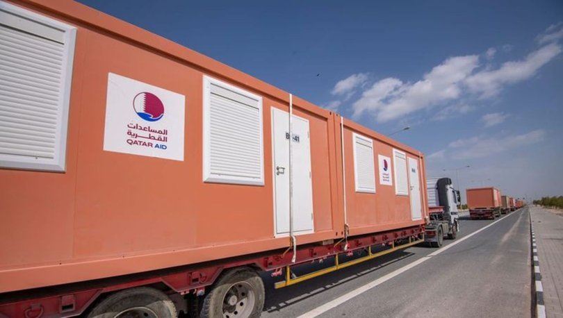 Katar, depremzedeler için konteyner evleri Türkiye